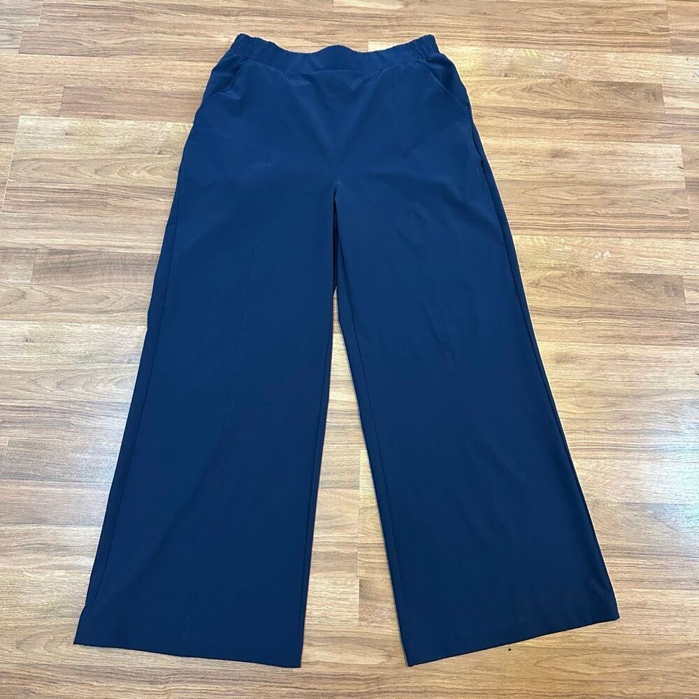 Fabletics Blue Wide Leg Trouser Pants | Women Size Large